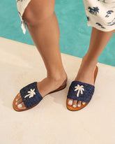 Raffia Leather Sandals | 