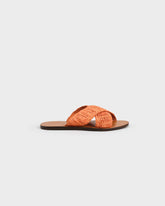Raffia Leather Sandals - Women’s Sandals | 