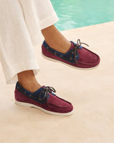 Scarpe da Barca Swan in Suede e Denim | 