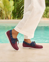 Scarpe da Barca Swan in Suede e Denim | 