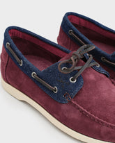 Swan Suede & Denim Boat Shoes | 