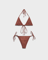 Wet Front Tie Triangle Bikini - Women's Summer Sale | 