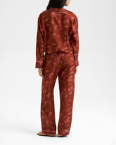 Printed Silk Belem Trousers Piping | 