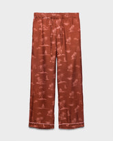 Printed Silk Belem Trousers Piping | 