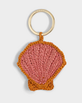 Natural Raffia Shell Charm Keyring - Keychains & Charms | 