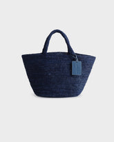 Panier in Rafia blu navy vintage | Manebí | 