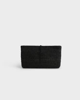 Natural Raffia & Black Leather Kaia Clutch - Raffia Bags | 
