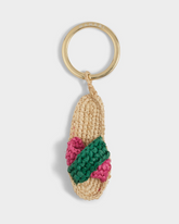 Natural Raffia Espa Charm Keyring - Keychains & Charms | 