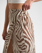 Printed Silk Cotton Voile Ondina Skirt - Women’s Skirts | 