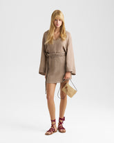 Borsa Inez Small in Rafia Naturale | 