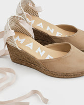 Espadrillas con Zeppa in Pelle Scamosciata  | 