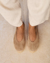 Suede Ballet Flat Espadrilles | 