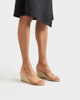 Suede Mule Wedge Espadrilles - Women’s Mules | 