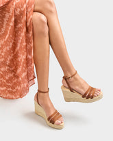 Soft Suede Three Bands Wedge Espadrilles - Wedge Espadrilles | 