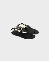 Leather Thongs Sandals With Shell Anklet | 