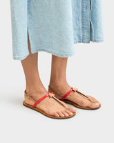 Leather Thongs Sandals - Women’s Sandals | 