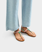 Leather Thongs Sandals - Women’s Sandals | 