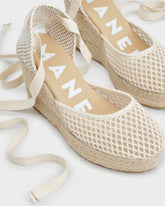 Cotton Net Wedge Espadrilles | 