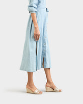 Espadrillas Mule con Zeppa e Fasce Multiple in Pelle Metallizzata | 